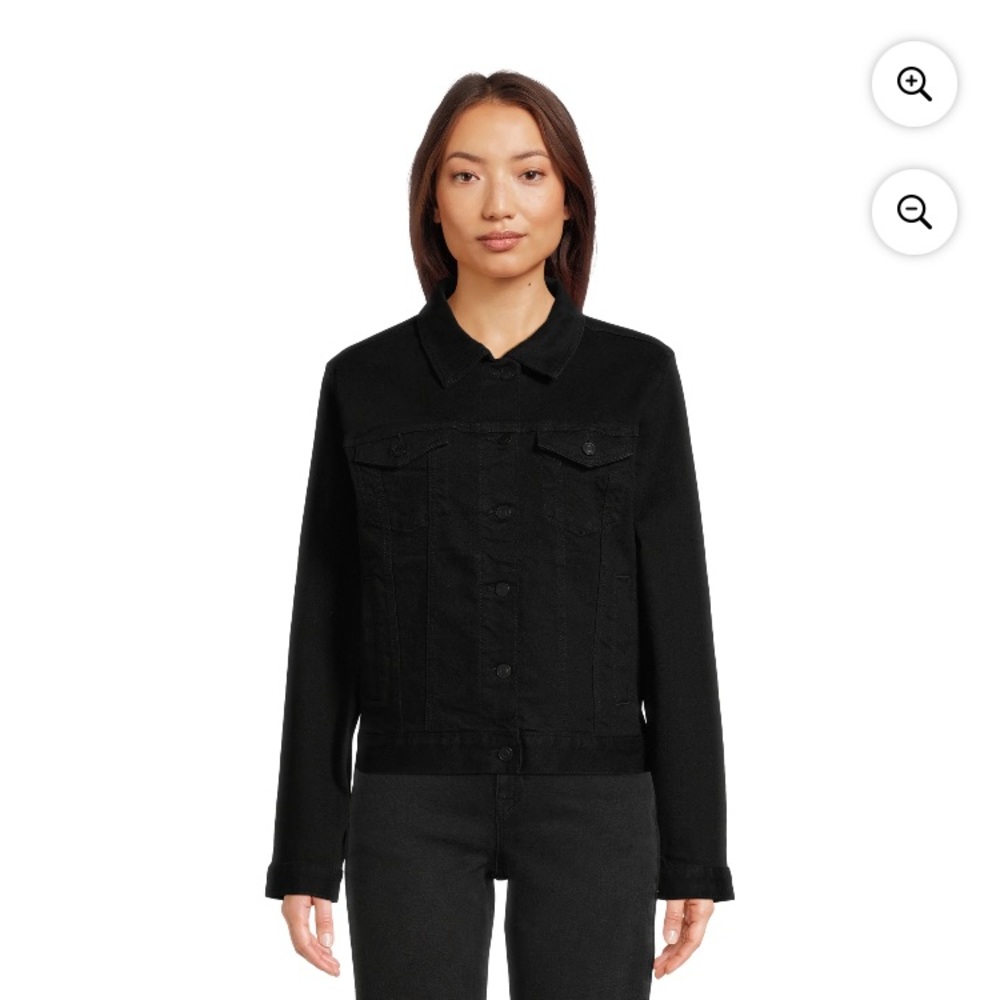 💜 Time and Tru Women's black Denim Jacket, Small(4-6)